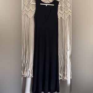 Tribal Jeans Black Waffle Knit Maxi Dress Medium GUC